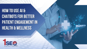 Doctor using AI and chatbot technology on a tablet to improve patient engagement, healthcare accessibility, and personalized medicine for health and wellness practices — 1SEO Digital Agency.