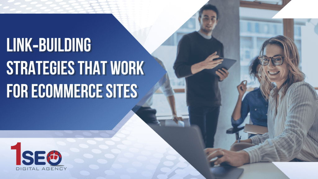 Marketing team at 1SEO Digital Agency discussing SEO backlink strategies for ecommerce websites, focusing on link building, content marketing, and digital outreach.